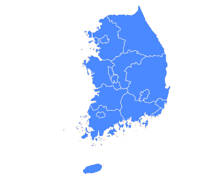 map of South Korea